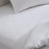Cotton Percale Quilted Mattress Pad, White