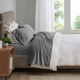 Smart Cool Quick Drying Solid Microfiber Sheet Set, Grey