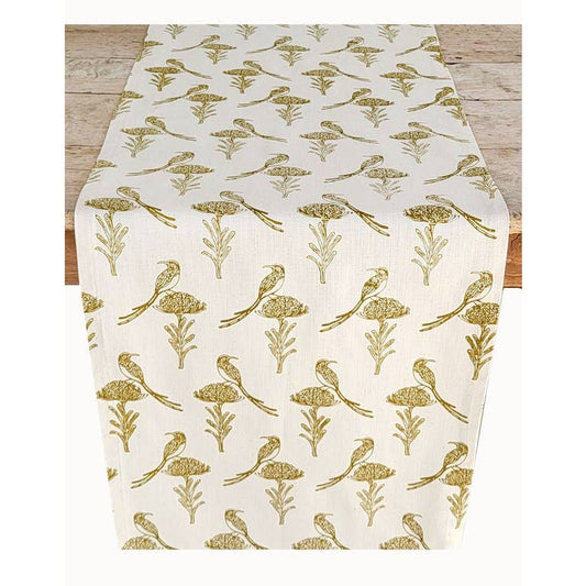 French Home Sugarbird Table Runner - Chartreuse