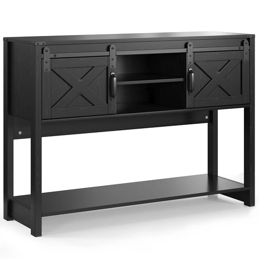 Farmhouse Entryway Table with Storage, 46" Console Table
