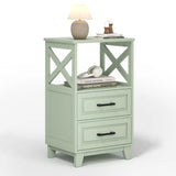 Wholesale Tall Nightstand with 2 Drawers and Open Shelf Above