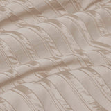 7-pcs Diagonal Stripes Raised Jacquard Comforter Set, Beige
