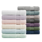 Turkish Cotton 6-Piece Bathroom Towel Set, Blue