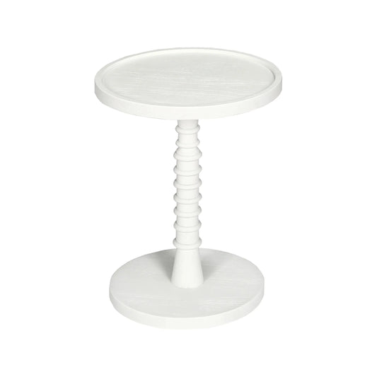 Threaded Drink Table White