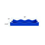 Spangle Scalloped Tray Blue