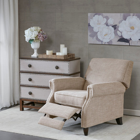 Push Back Recliner Lounge Chair, Sand *