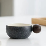 110ML Ceramic Espresso Cup With Wooden Handle