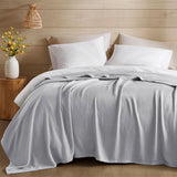 Diamond Jacquard Soft Bamboo Cotton Blanket, Grey