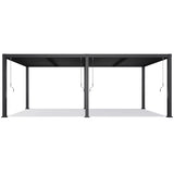 12'x20' Adjustable Louvered Pergola For Patio, Aluminum