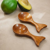 Fish Shape Wooden Scoop Coffee Bean Spoon