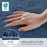 Quick-Dry Bathroom Rugs, Navy Blue