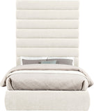 Adam - Chenille Fabric Bed With 89" Headboard