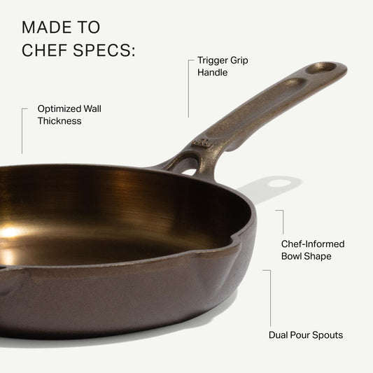 MADE IN Seasoned Cast Iron Skillet
