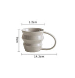 Big Handle Solid Color Ceramic Coffee Mug