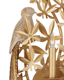 Aviary Gold Wall Sconce, Left