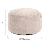 Foot Pouf Angora Natural