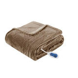 Heated 60x70" Plush Electric Throw Blanket, Brown