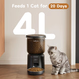 Smart Automatic Pet Feeder with Hd Camera, Wifi, Dual Power