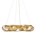 Queenbee Palm Gold Ring Chandelier
