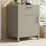Outdoor Aluminum Single-Door Cabinet with Drawer – Rust-Proo