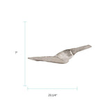 Elongated Aluminum Abstract Leaf Tray - Small