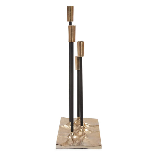 Modern Gold Aluminum Candelabra