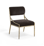 Bastille - Upholstered Dining Side Chair (Set of 2) - Brass Frame