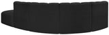Arc - Boucle Fabric 5 Piece Corner Modular Sofa