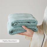 500GSM Turkish Cotton Quick Dry Plush Towel Set, Seafoam