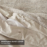 Nuetual Ivory Modern Polyester Chenille Comforter Set