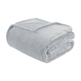 All-Season Oversized Microlight Plush Bedding Blanket, Grey