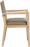 Avon - Linen Textured Performance Fabric Upholstered Dining Arm Chair