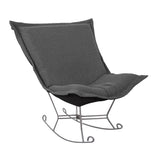 Scroll Puff Rocker Titanium- Barbet Charcoal/Black