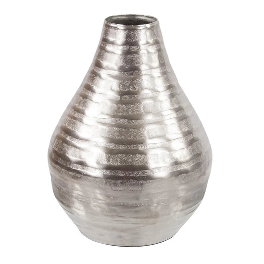 Chiseled Silver Bell Vase- Large