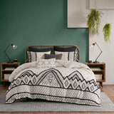 Chenille Textured Comforter/Duvet Cover Mini Set, Black