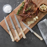 Au Nain Set of 4  Pearlized Champagne Steak Knives