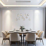Bubbling Glow Rectangular Chandelier // Chrome