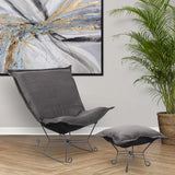 Puff Rocker Ottoman Pana Charcoal/Natural