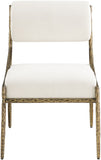 Bastille - Upholstered Dining Side Chair (Set of 2) - Brass Frame