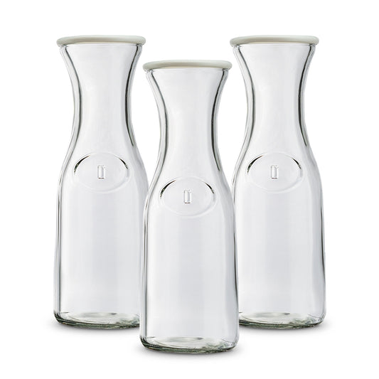 Kook Glass Carafe Pitchers with Lids for Drinks