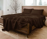 Brown Linen Sheet Set