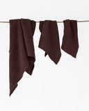 Dark chocolate waffle towel set (3 pcs)