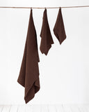 Dark chocolate waffle towel set (3 pcs)