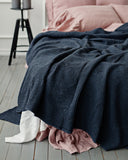 Dark gray waffle blanket