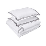 400TC Triple Embroidery Cotton Sateen Solid All-In Bedding Bundle