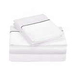 400TC Single Embroidery Sateen Solid Cotton Sheet Set