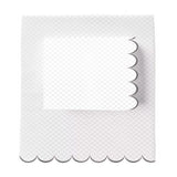 Allena 400TC Cotton Scallop Embroidery Sateen Microcheck Sheet Set