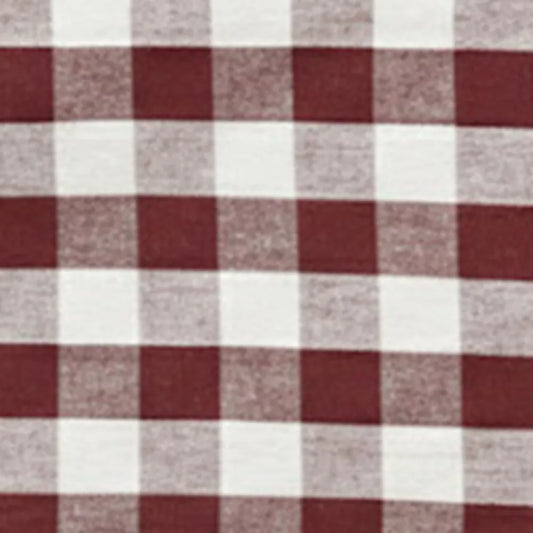 Dark Red Tablecloth - Checked