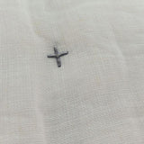 Plus-Stitch Linen Bed Coverlet