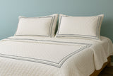 Classic Border Diamond Knitted Cotton Coverlet